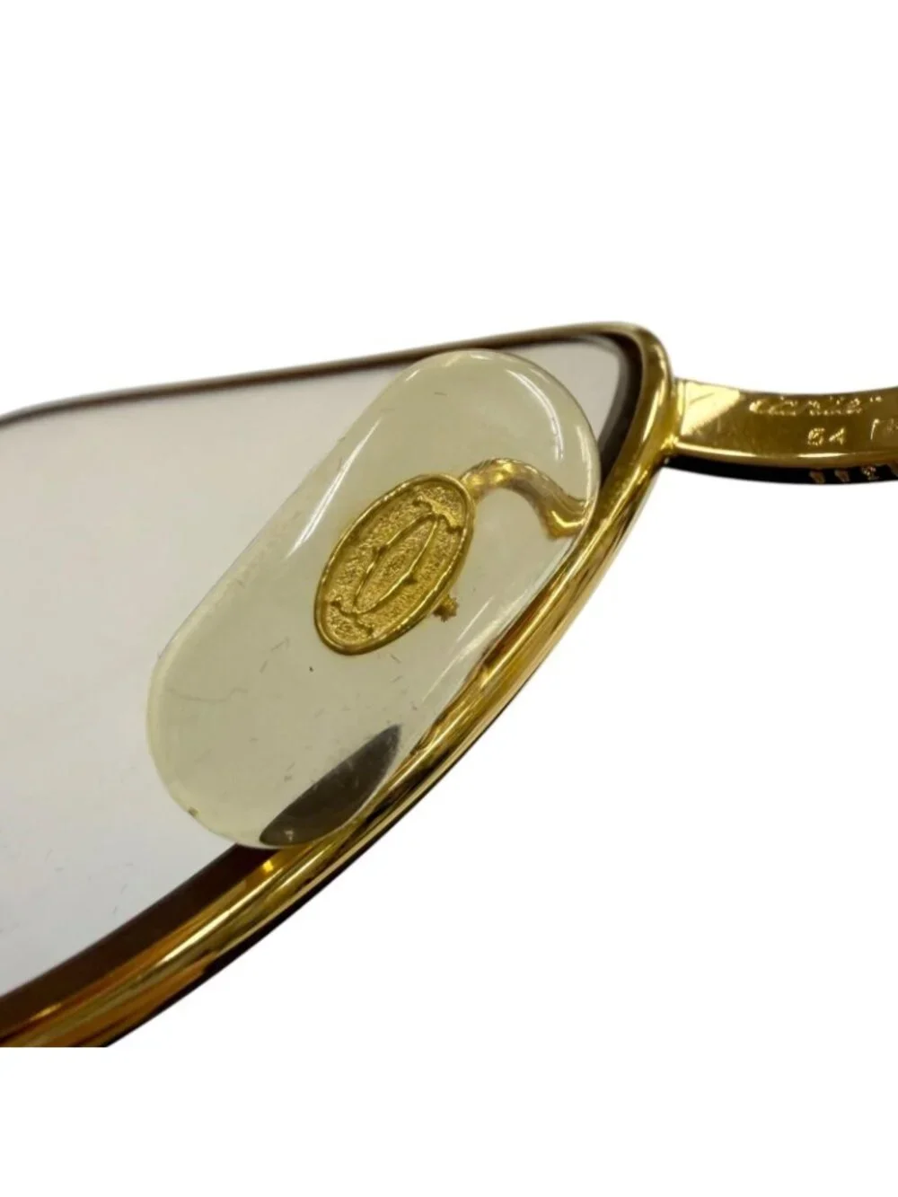 Cartier Vintage Trinity Gradient Lens Eyewear Sunglasses Gold Bordeaux